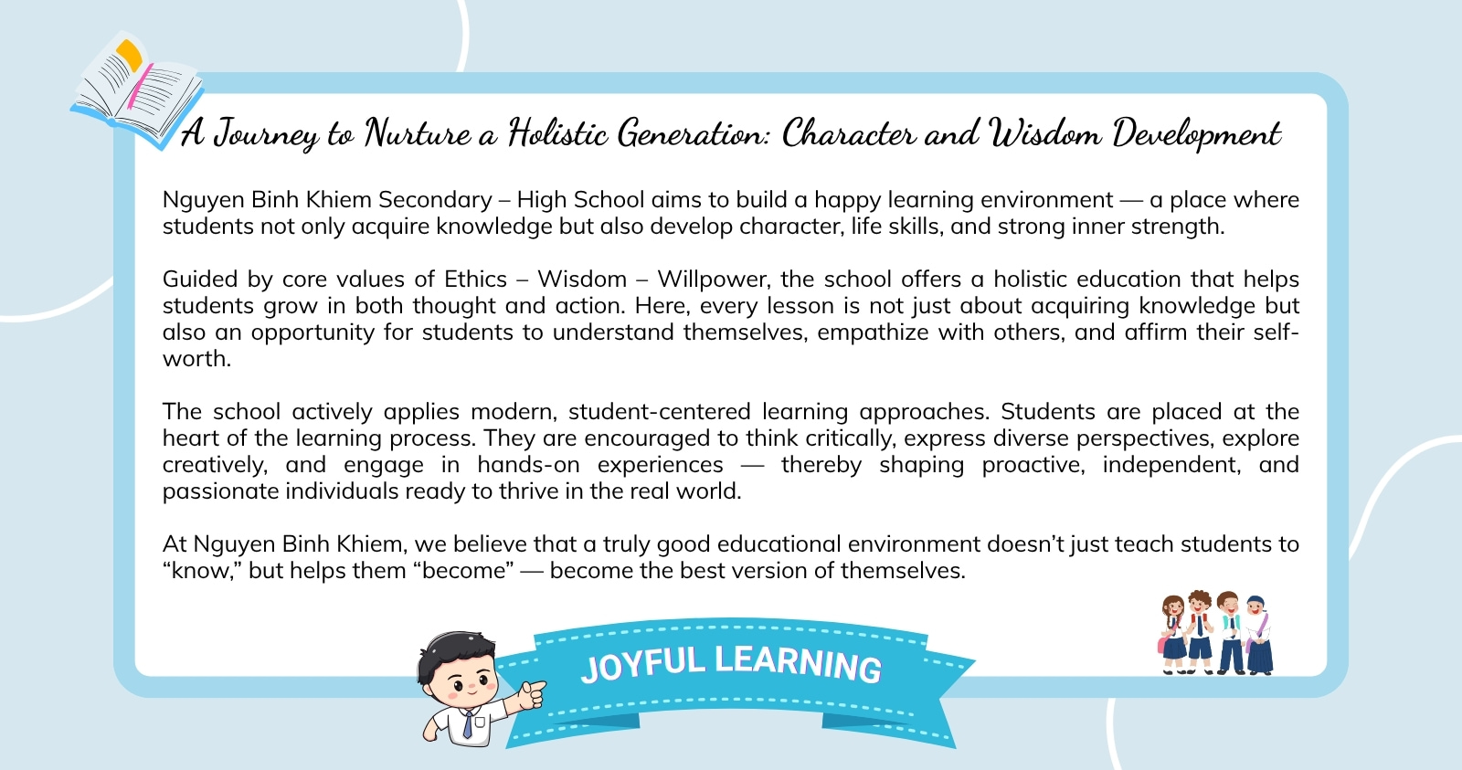 Joyful learning