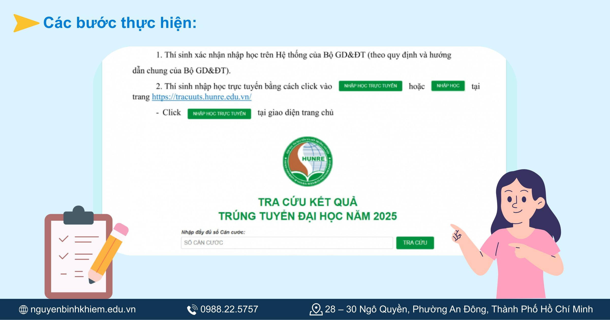 Bước 1. Tra cứu kết quả trúng tuyển