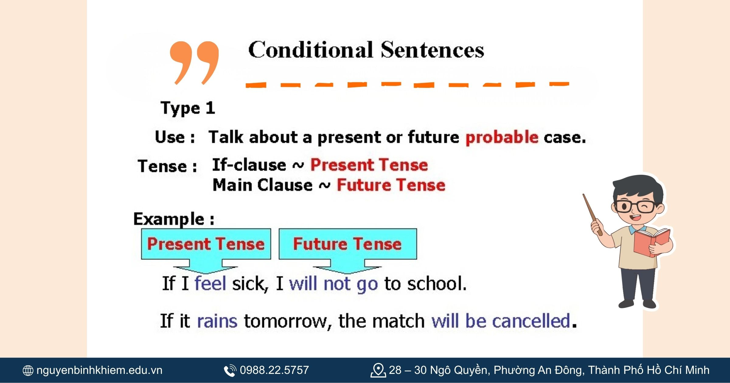 Bài tập minh hoạ cho câu điều kiện loại 1