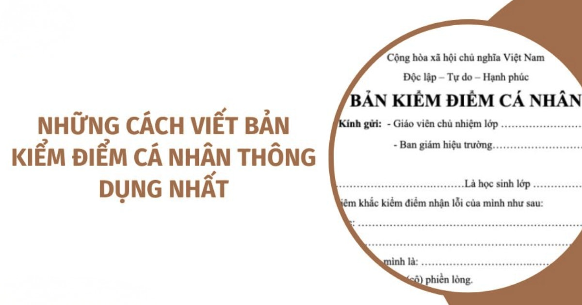 Cách viết bản kiểm điểm thông dụng nhất-