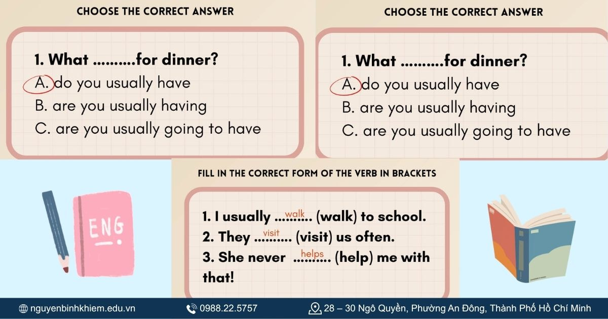 Chọn đáp án đúng