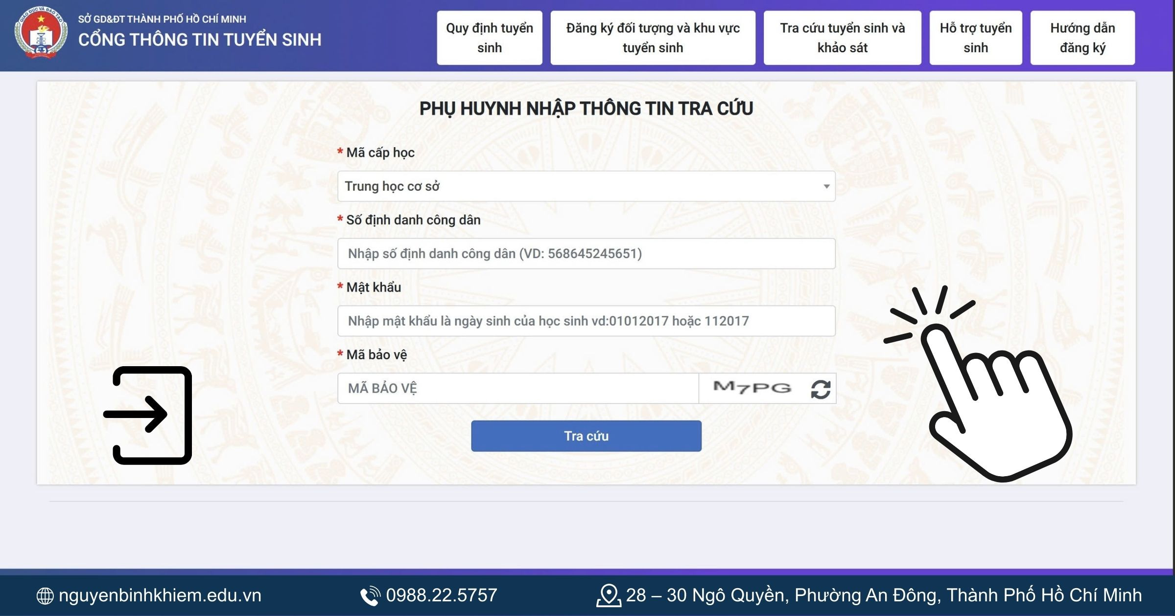 Cổng tuyển sinh của Bộ Giáo dục và Đào tạo Việt Nam