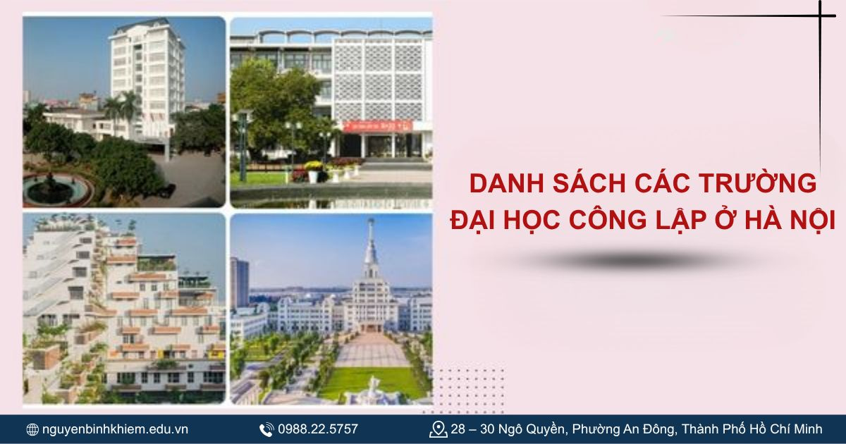 DANH SÁCH CÁC TRƯỜNG ĐẠI HỌC CÔNG LẬP Ở HÀ NỘI NĂM 2026