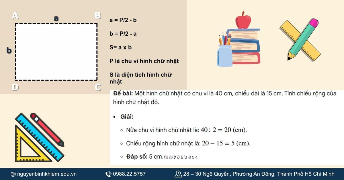 Dạng tìm cạnh khi biết chu vi