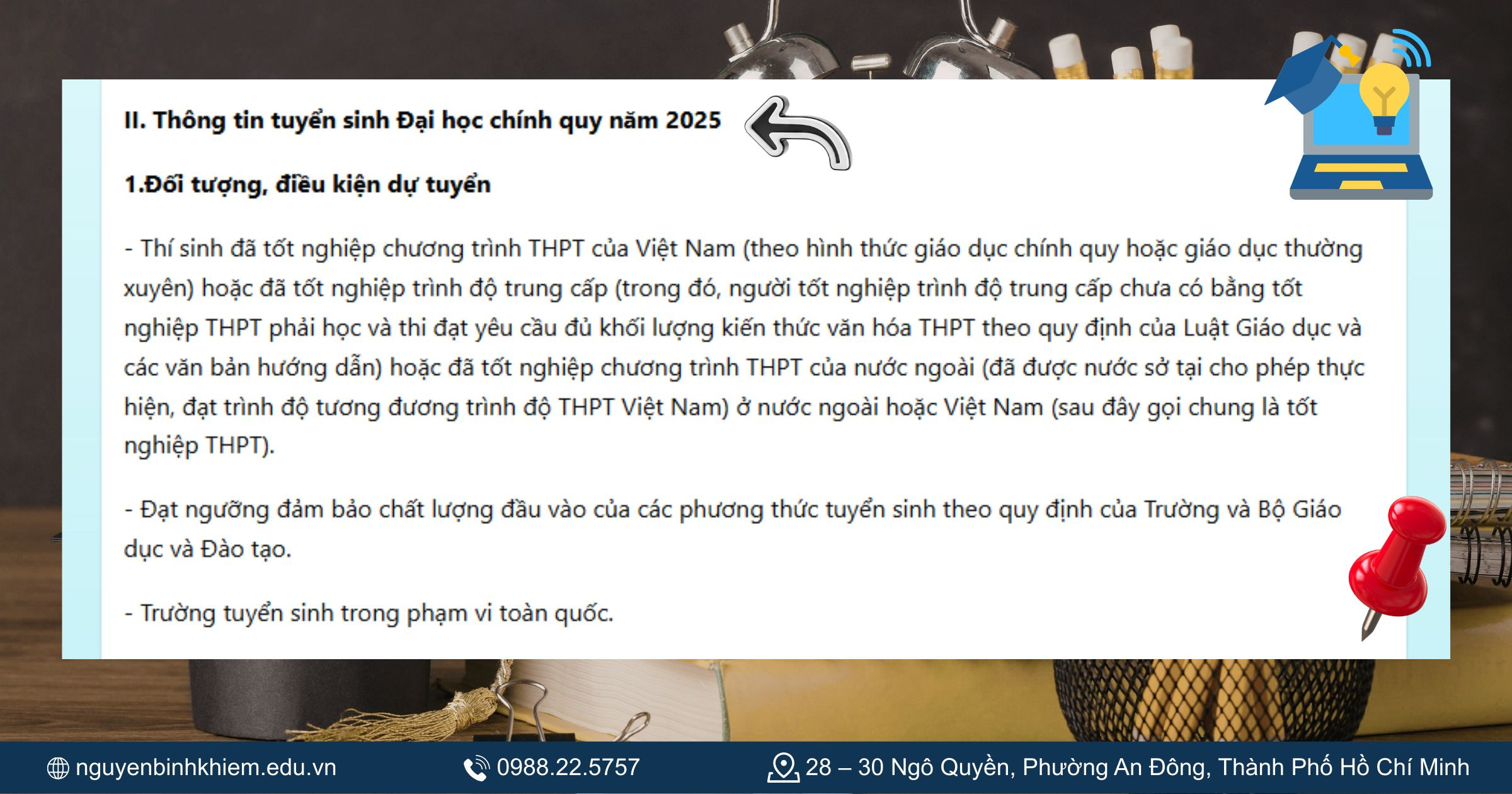 Điều kiện trúng tuyển và nguyên tắc xét tuyển