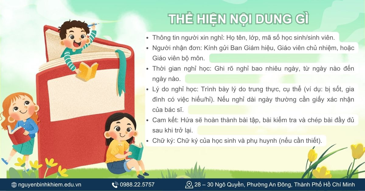 Đơn xin nghỉ học 