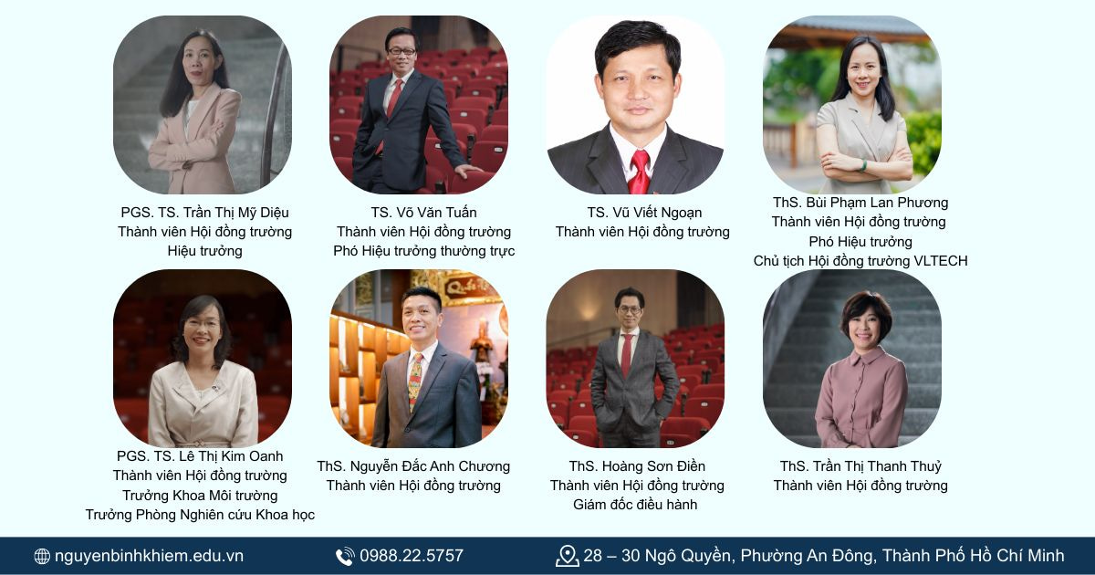 Hội đồng trường cũng là Ban giám hiệu Đại học Văn Lang