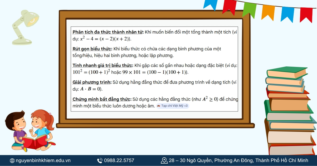 Áp dụng hằng đẳng thức