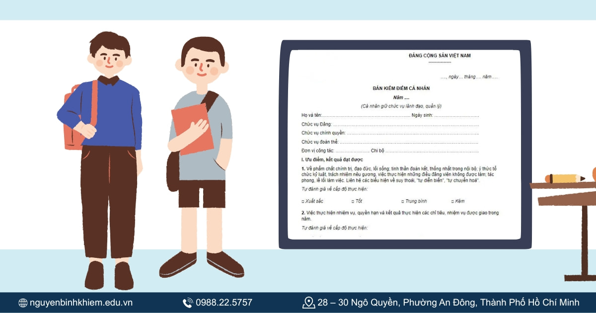 Mẫu bản kiểm điểm học sinh 