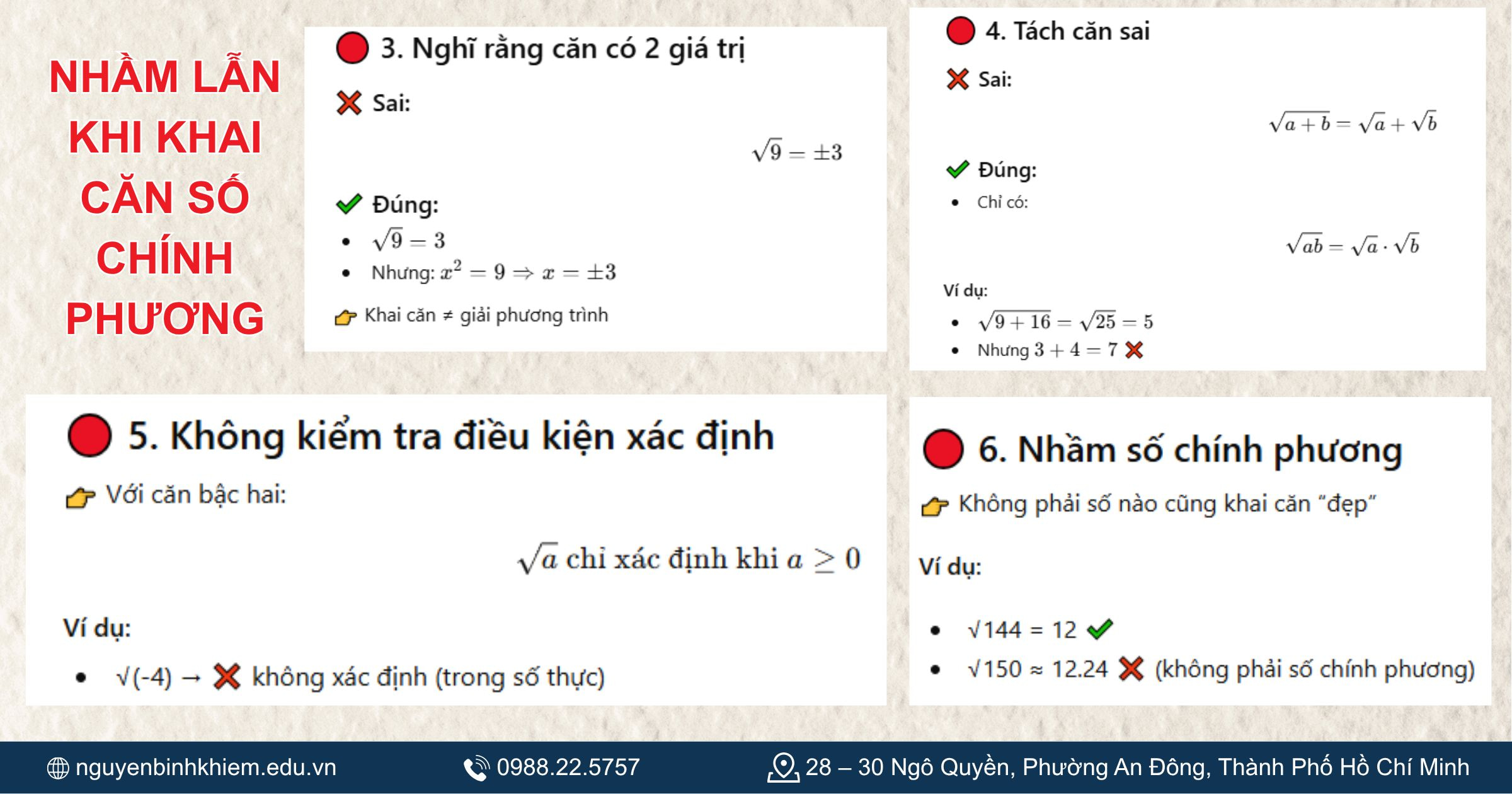 Nhầm lẫn khi khai căn 