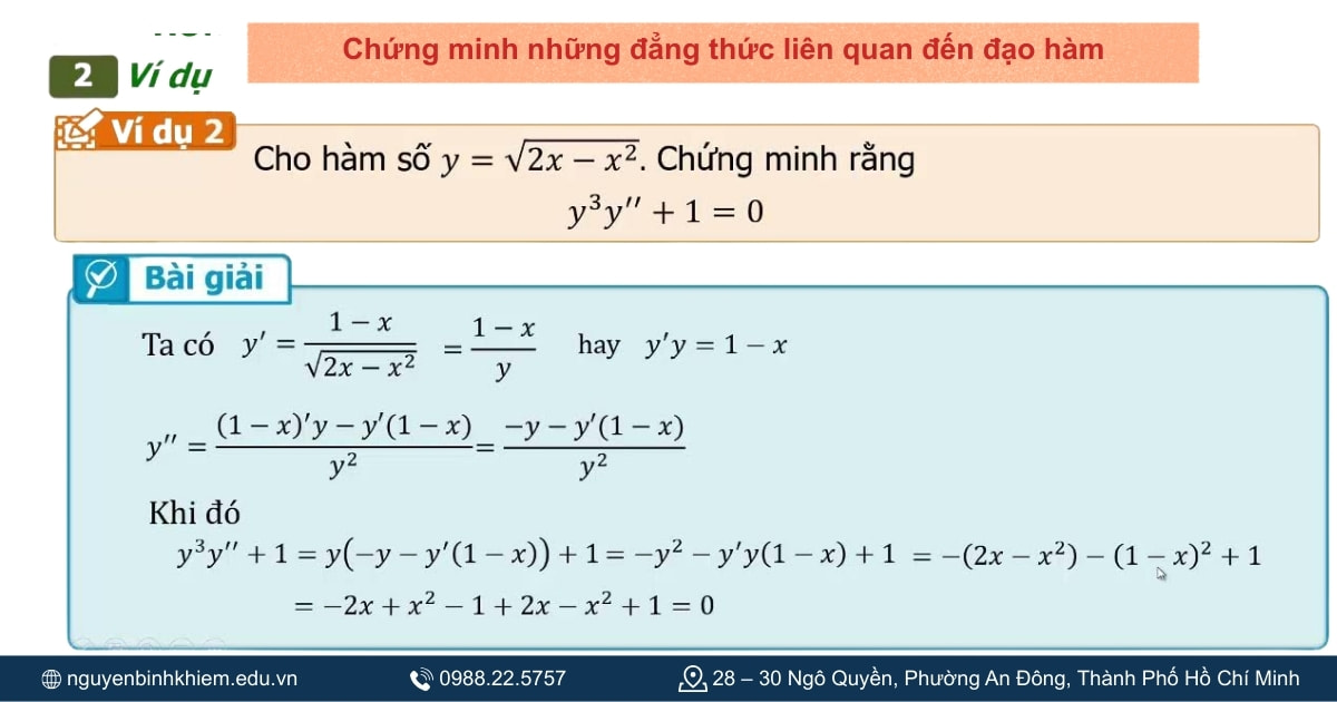 Chứng minh những đẳng thức liên quan 