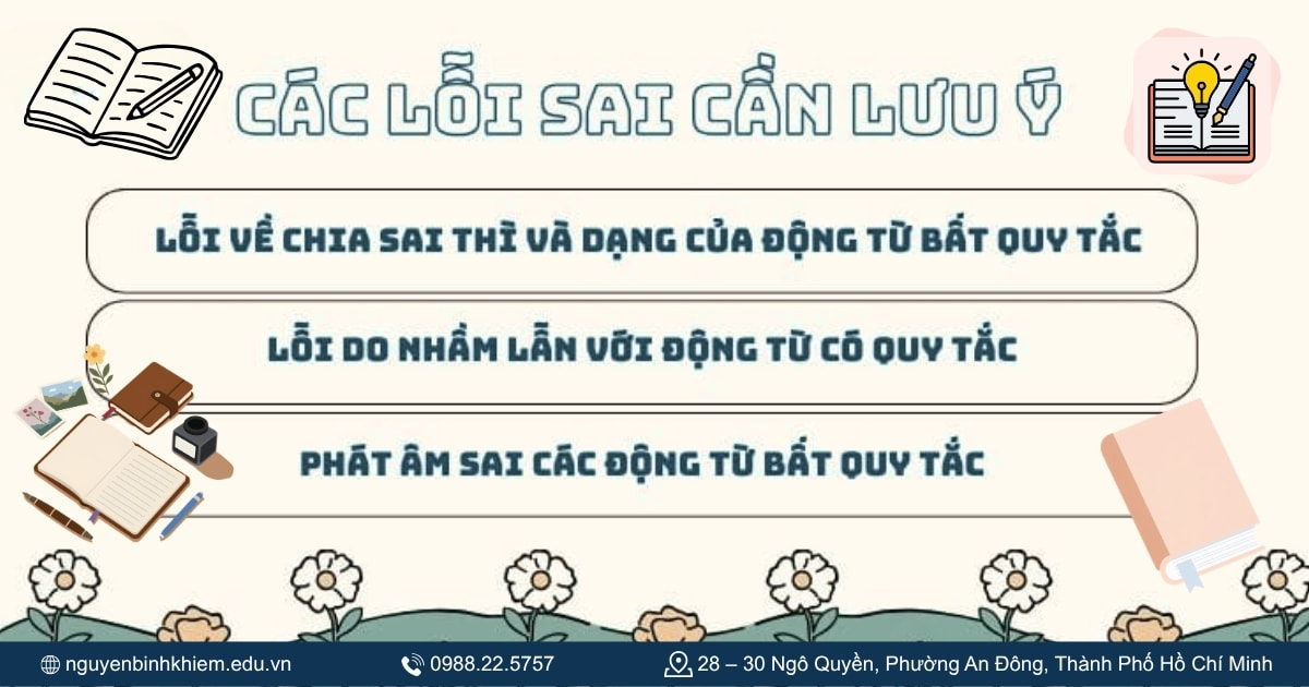 Những lỗi cần tránh 