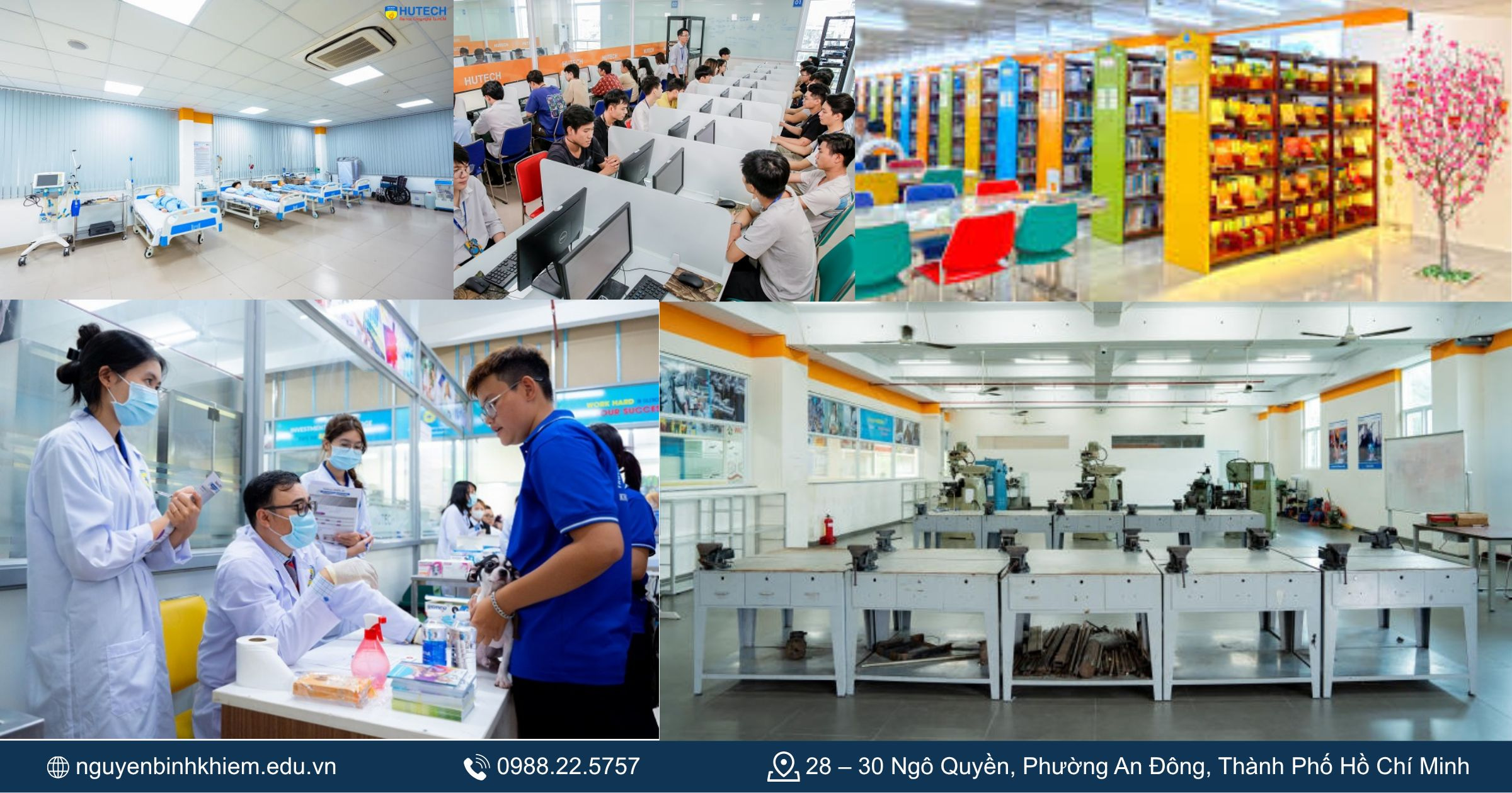 Phòng thí nghiệm, thư viện, khu thực hành Đại học HUTECH