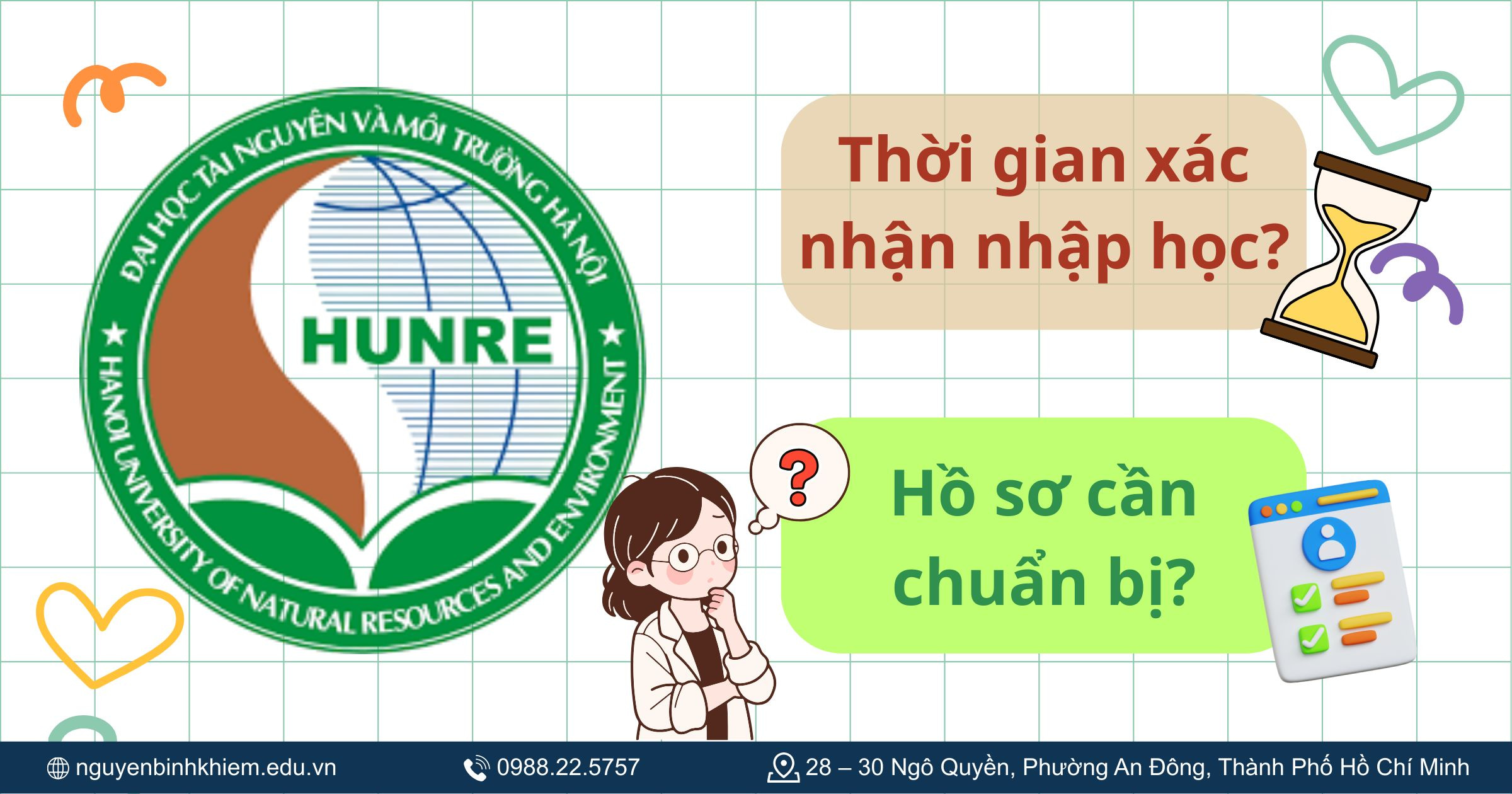 Thời gian xác nhận nhập học tại Đại học Tài nguyên và Môi trường Hà Nội năm 2025