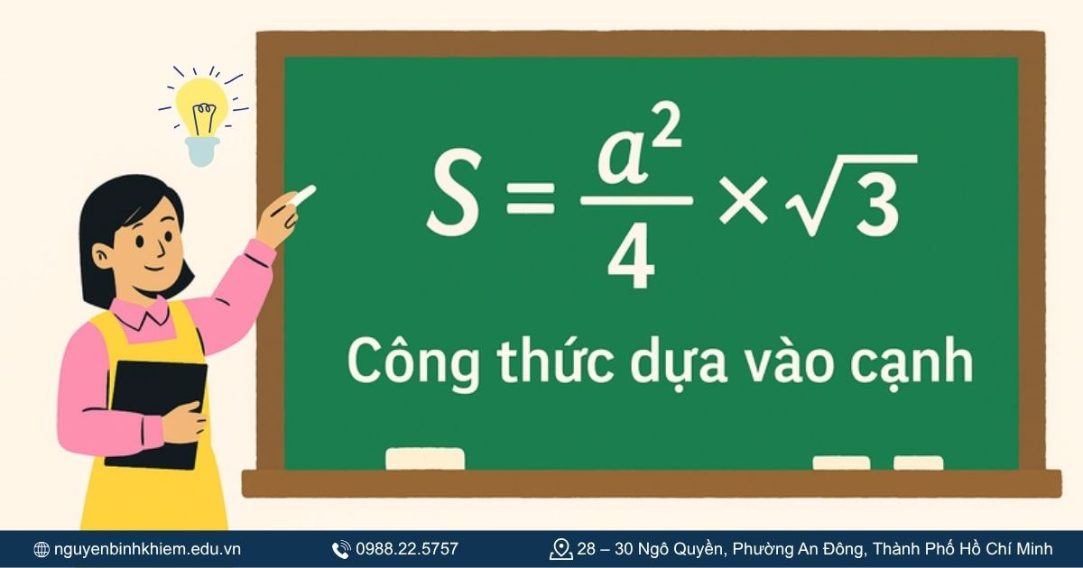 Tính diện tích tam giác đều
