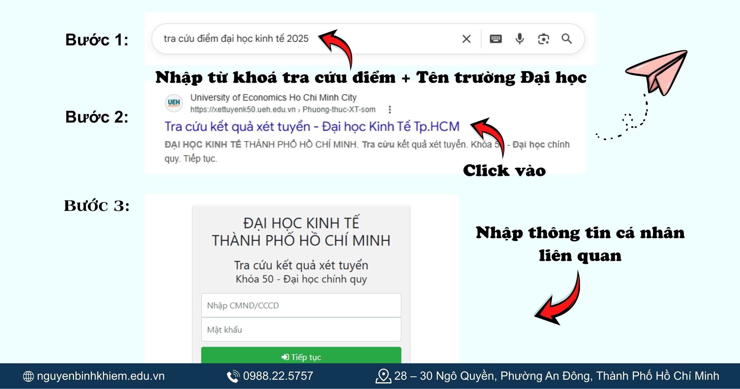 Tra cứu trực tiếp trên Website chính thức của các trường Đại học