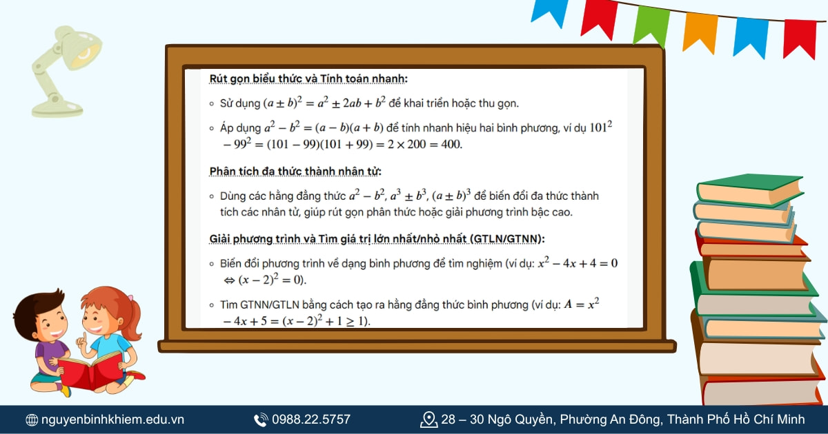 Ứng dụng của hằng đẳng thức trong các dạng toán phổ biến
