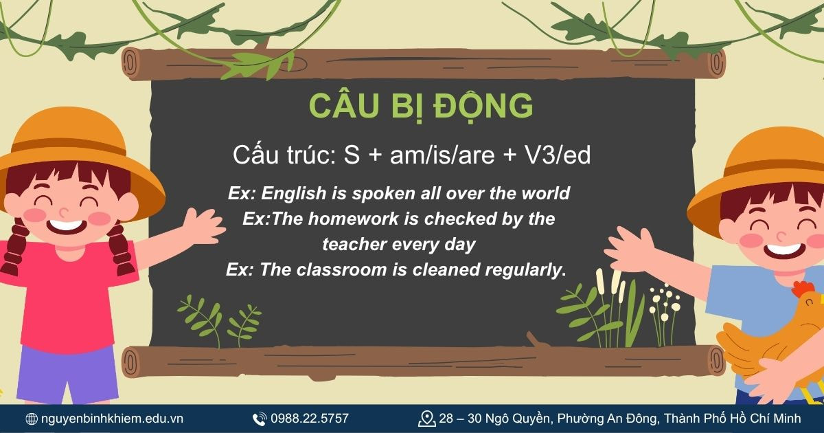 Ví dụ câu bị đông