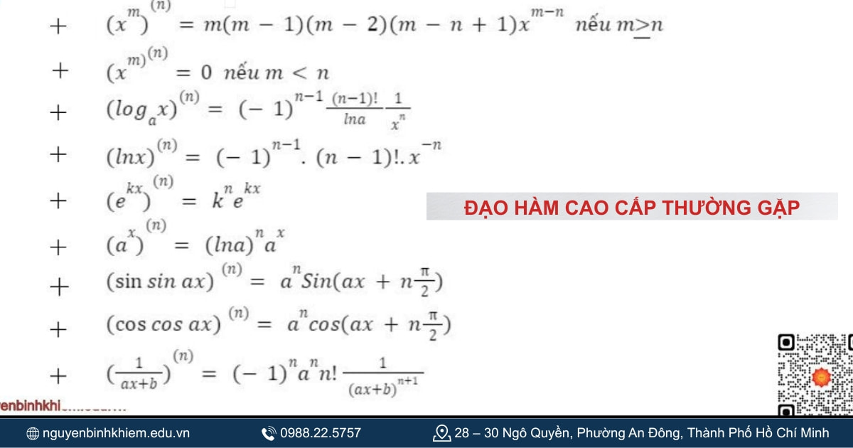Đạo hàm cao cấp 