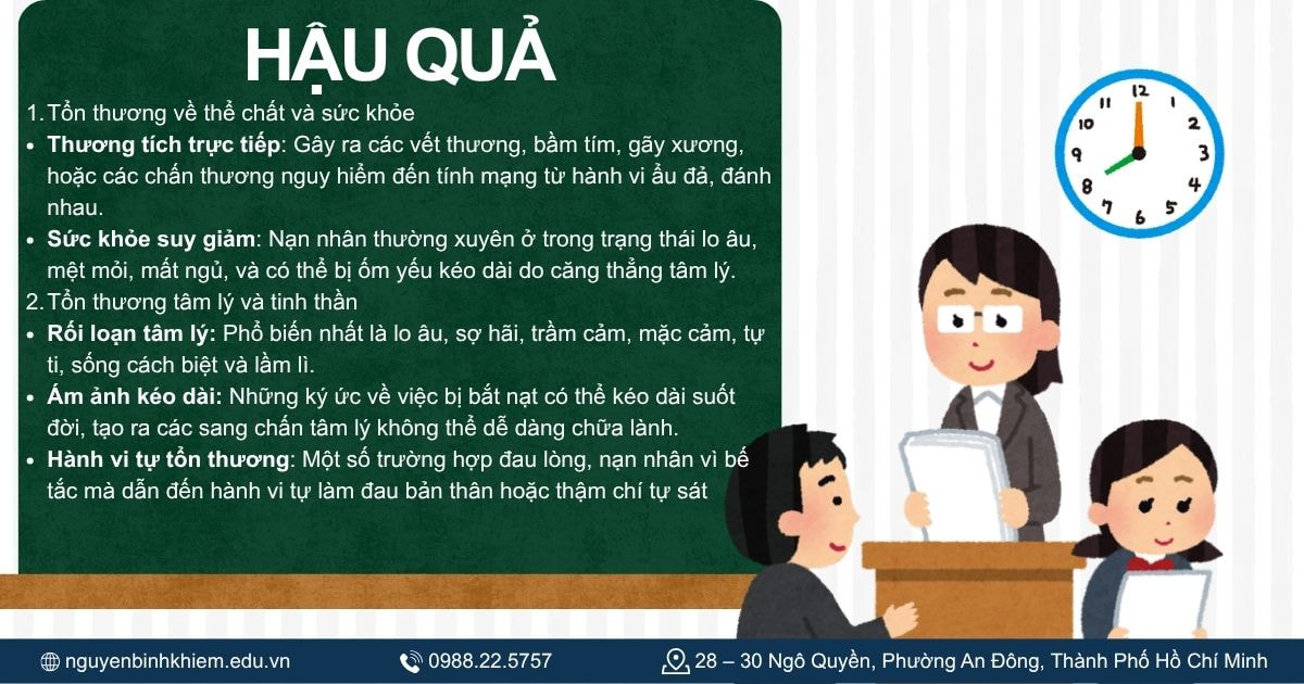 Hậu quả đến với học sinh 