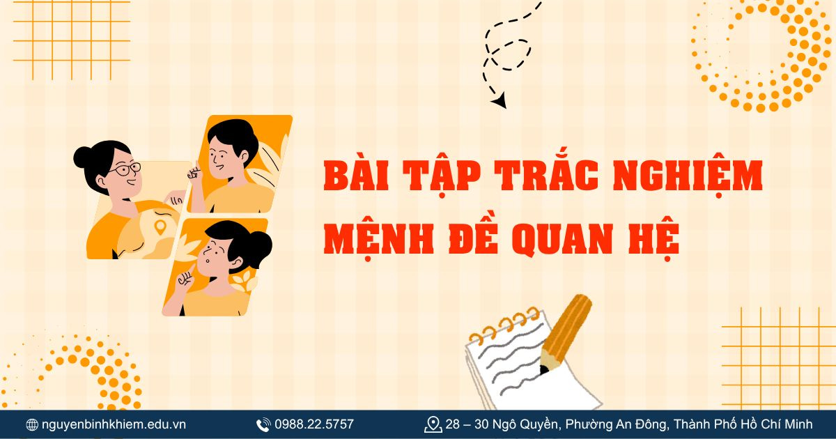 Bài tập trắc nghiệm mệnh đề quan hệ