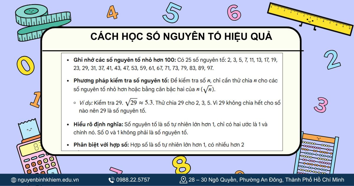 Bài tập và cách học số