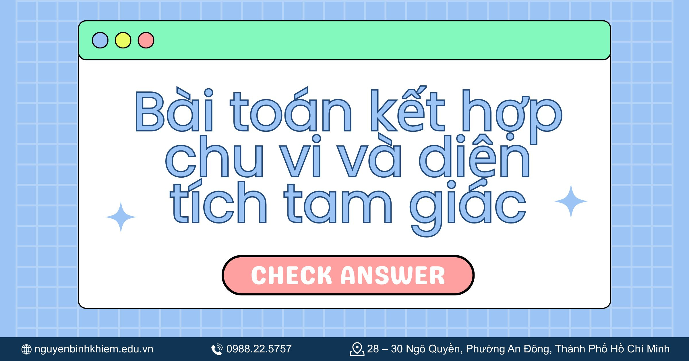 Bài toán kết hợp chu vi và diện tích tam giác