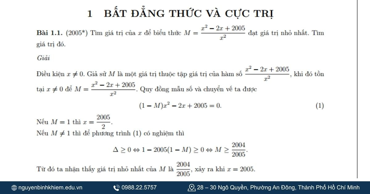 Bất đẳng thức - cực trị 