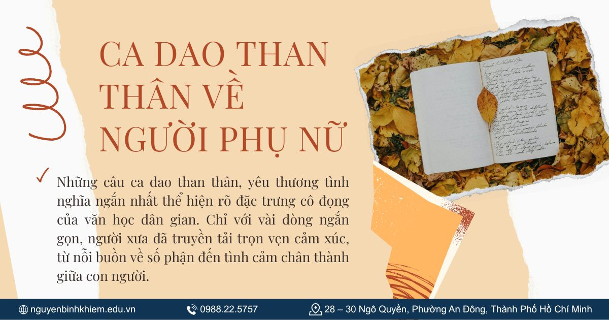 Ca dao than thân về người phụ nữ