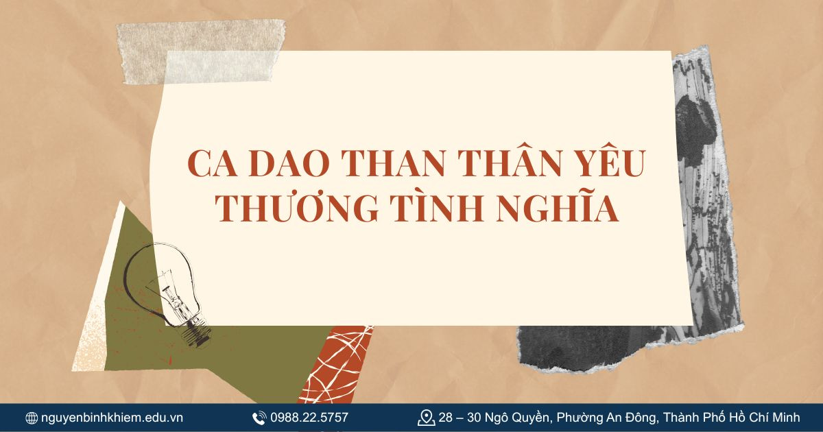 Ca dao than thân yêu thương tình nghĩa