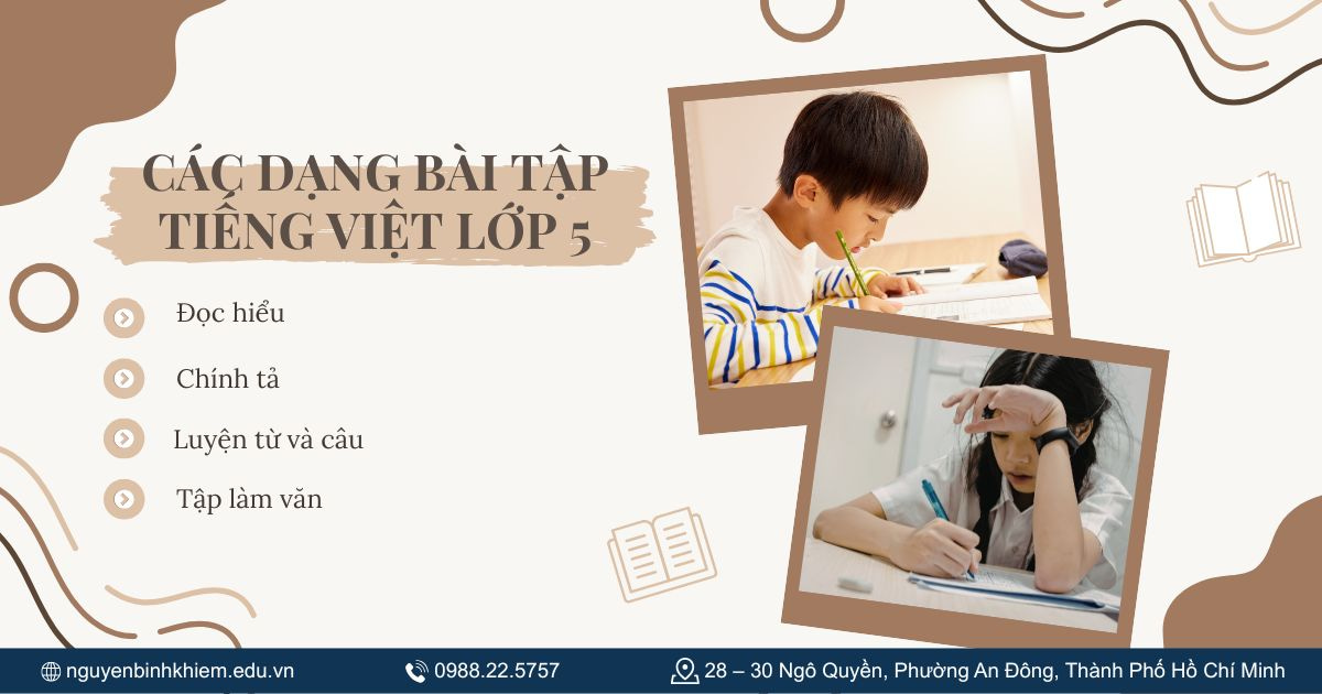 Các dạng bài tập Tiếng Việt lớp 5