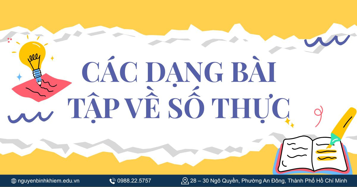 Các dạng bài tập về số thực