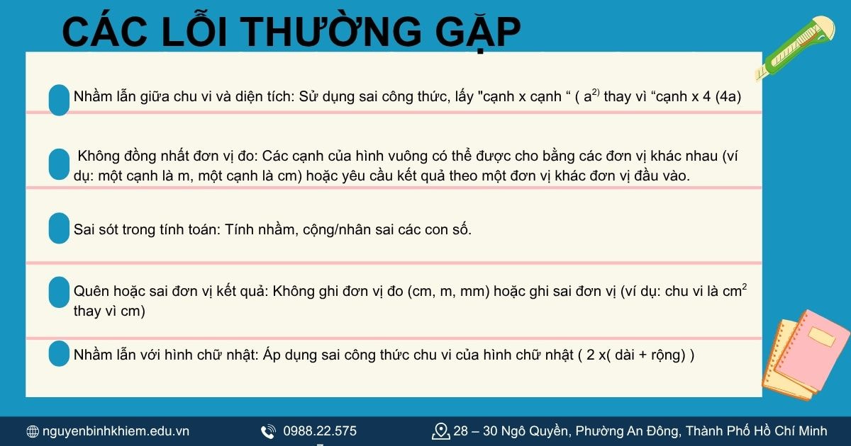 Các lỗi thường gặp 