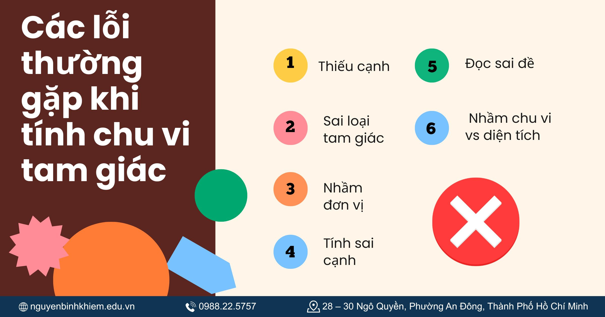 Các lỗi thường gặp khi tính chu vi tam giác