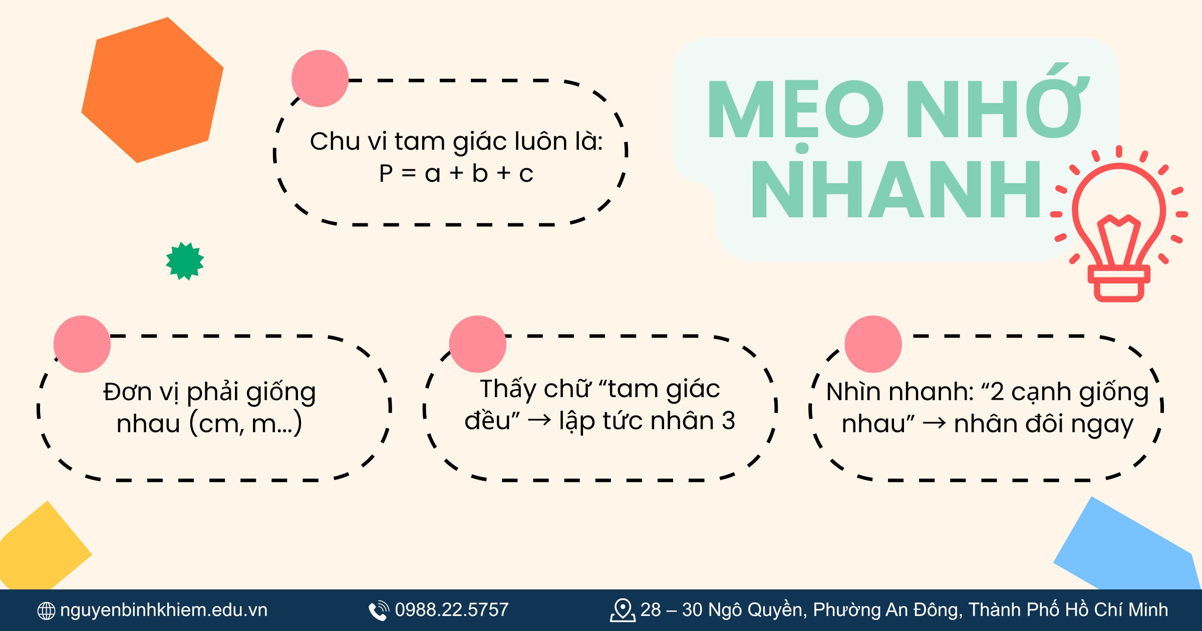 Các mẹo nhanh tính chu vi tam giác trong bài kiểm tra