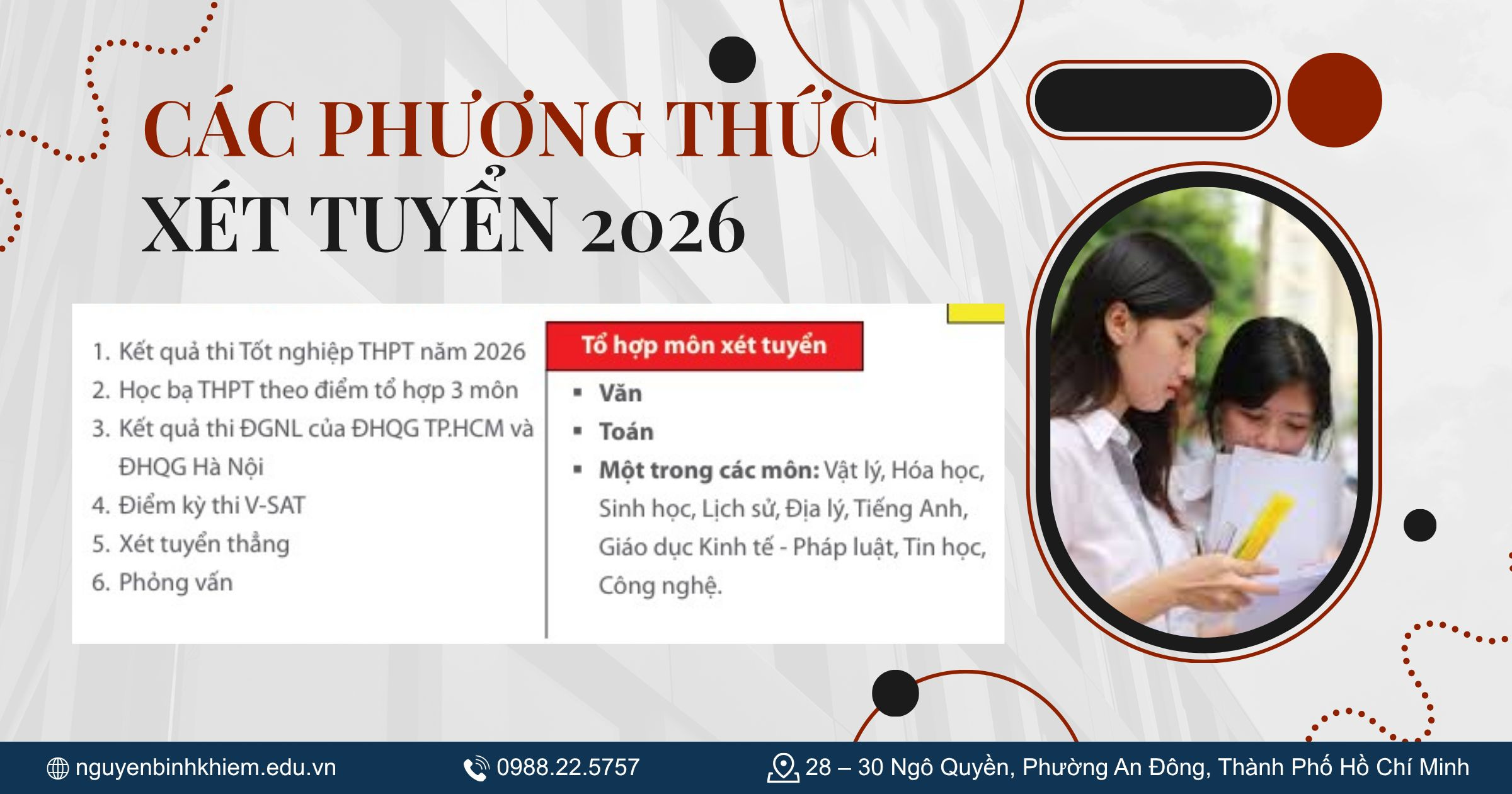 Các phương thức xét tuyển đại học phổ biến hiện nay