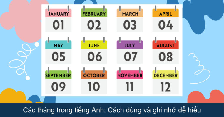 Các tháng trong tiếng Anh: Cách dùng và ghi nhớ dễ hiểu