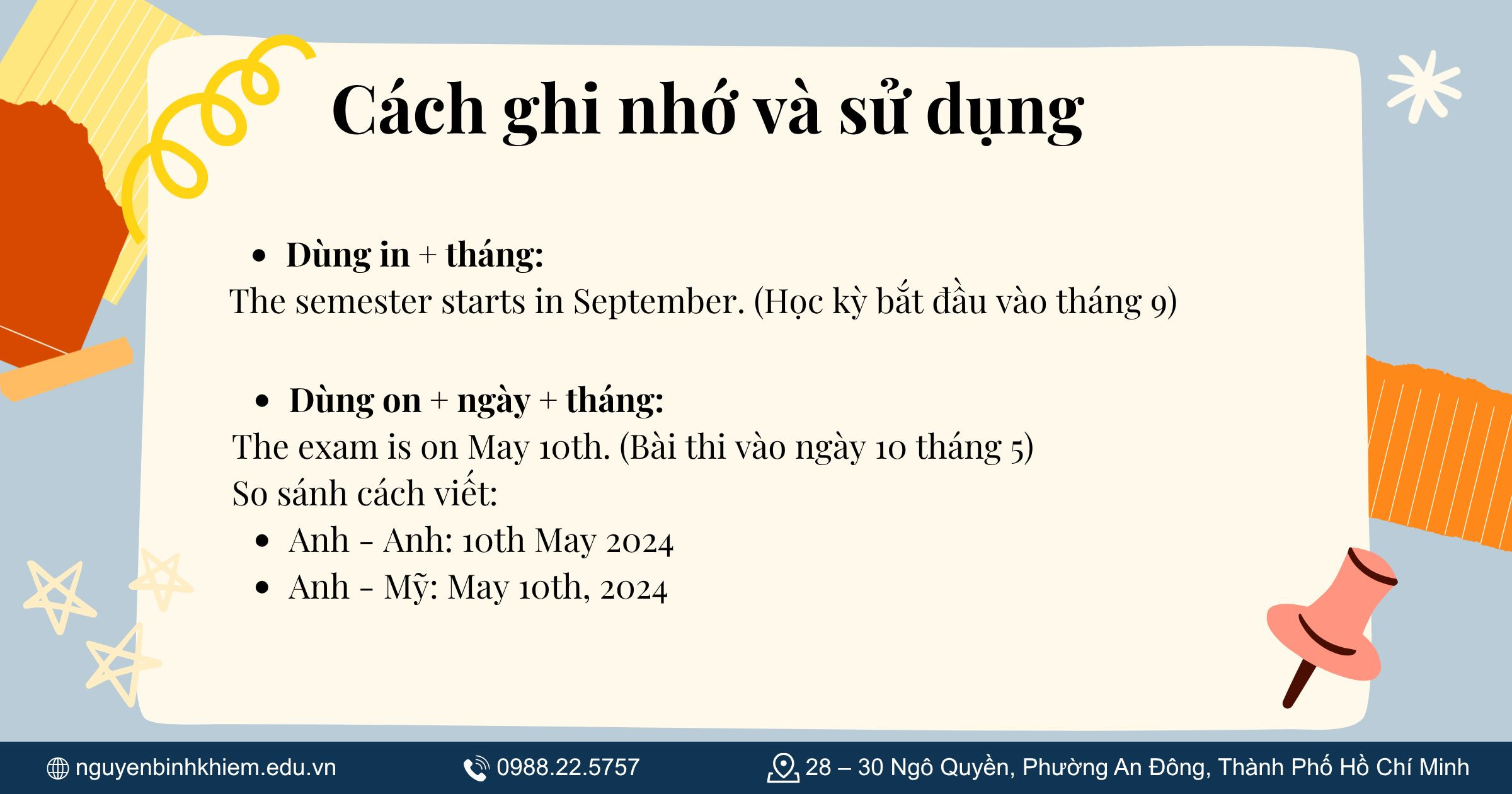 Cách ghi nhớ và sử dụng chính xác