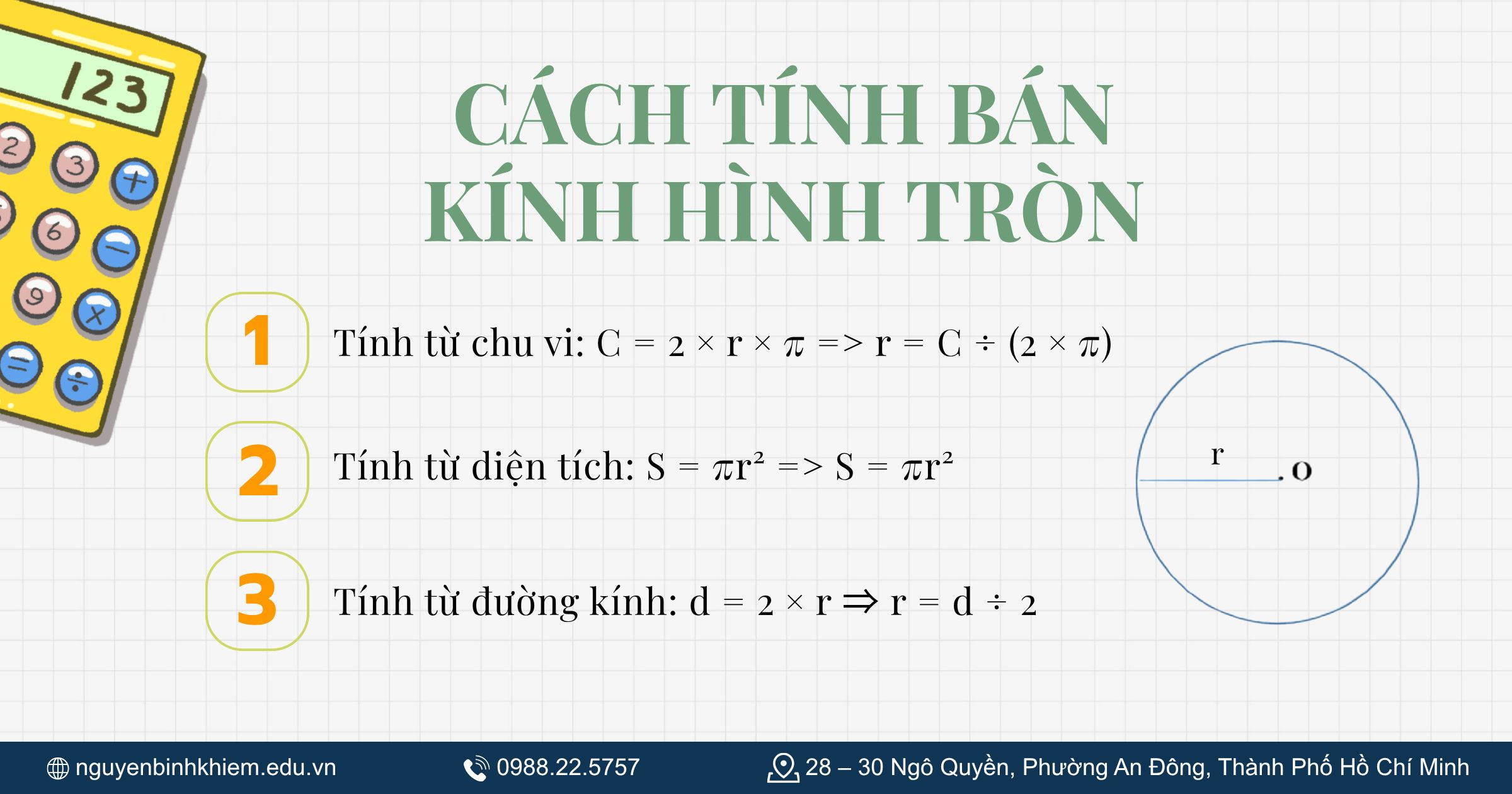 Cách tính bán kính hình tròn