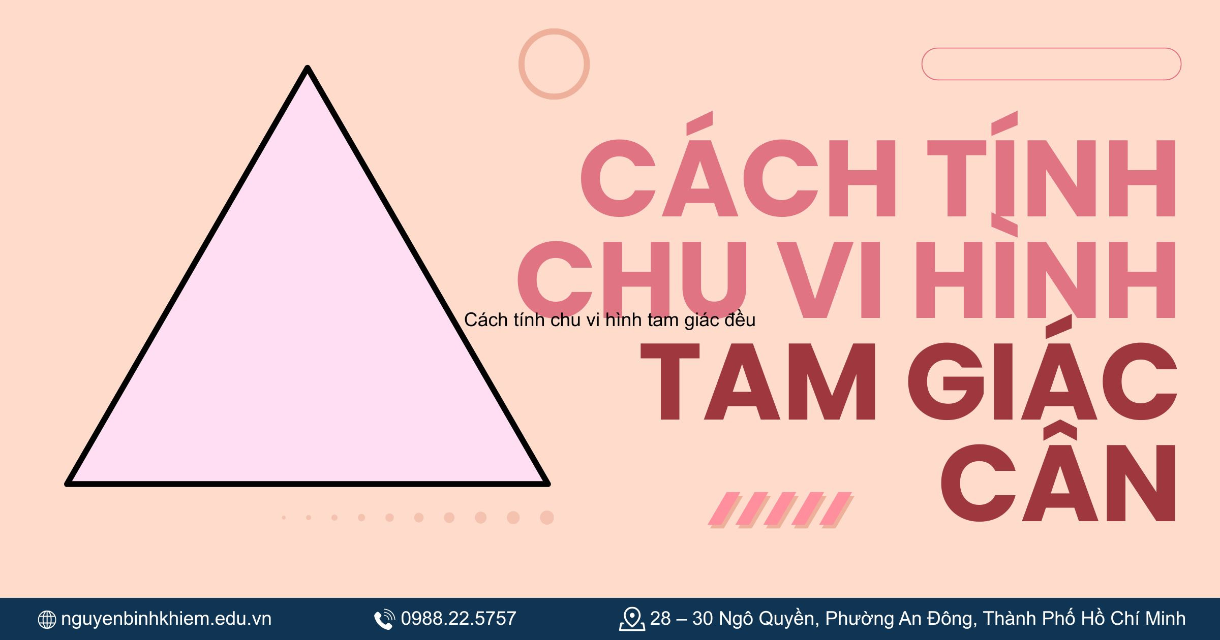 Cách tính chu vi hình tam giác cân
