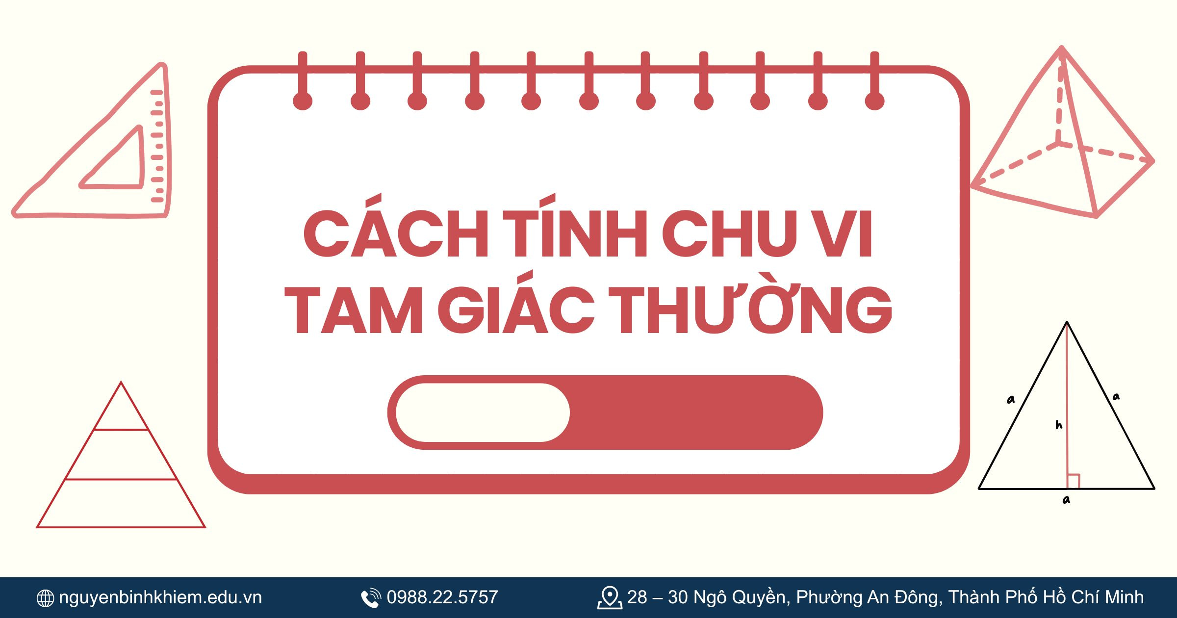 Cách tính chu vi hình tam giác thường