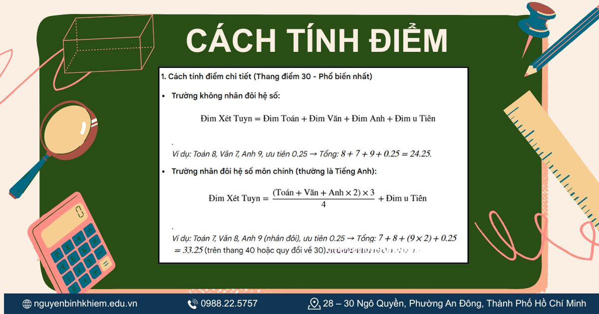 Cách tính điểm khối D01