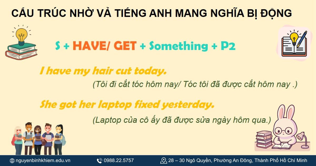 Câu bị động trong cấu trúc nhờ vả (Have_Get)
