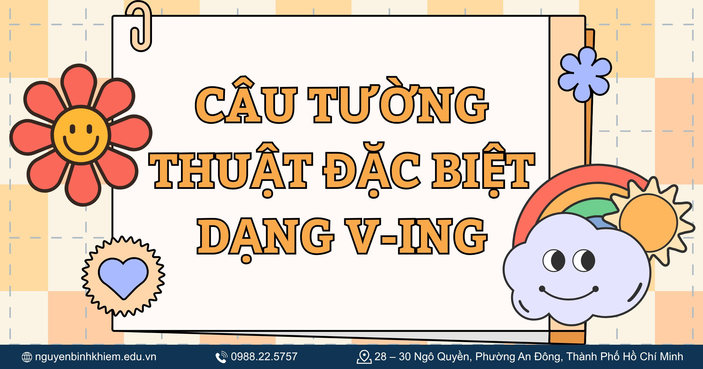 Câu tường thuật đặc biệt dạng V-ing