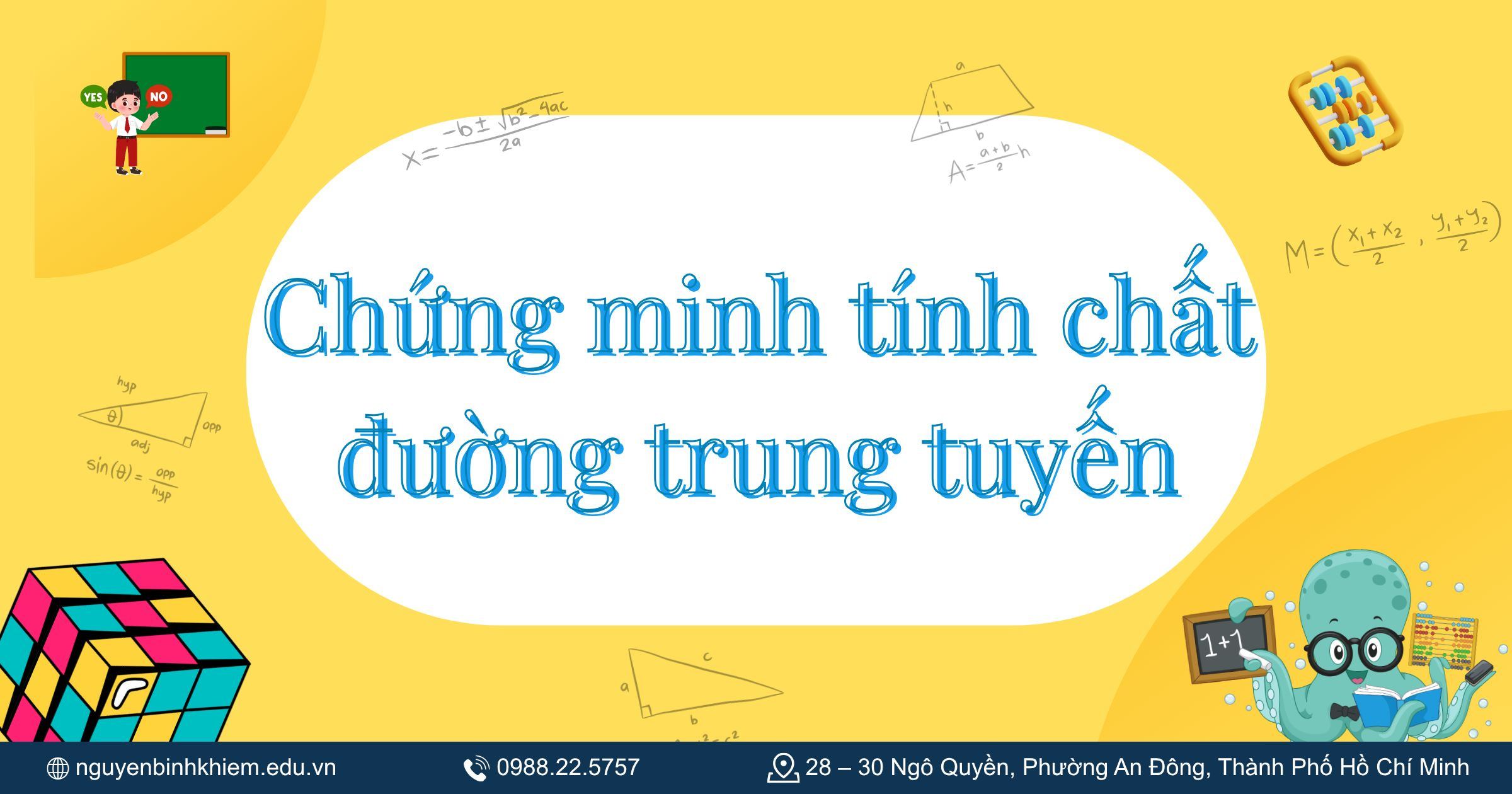 Chứng minh tính chất đường trung tuyến