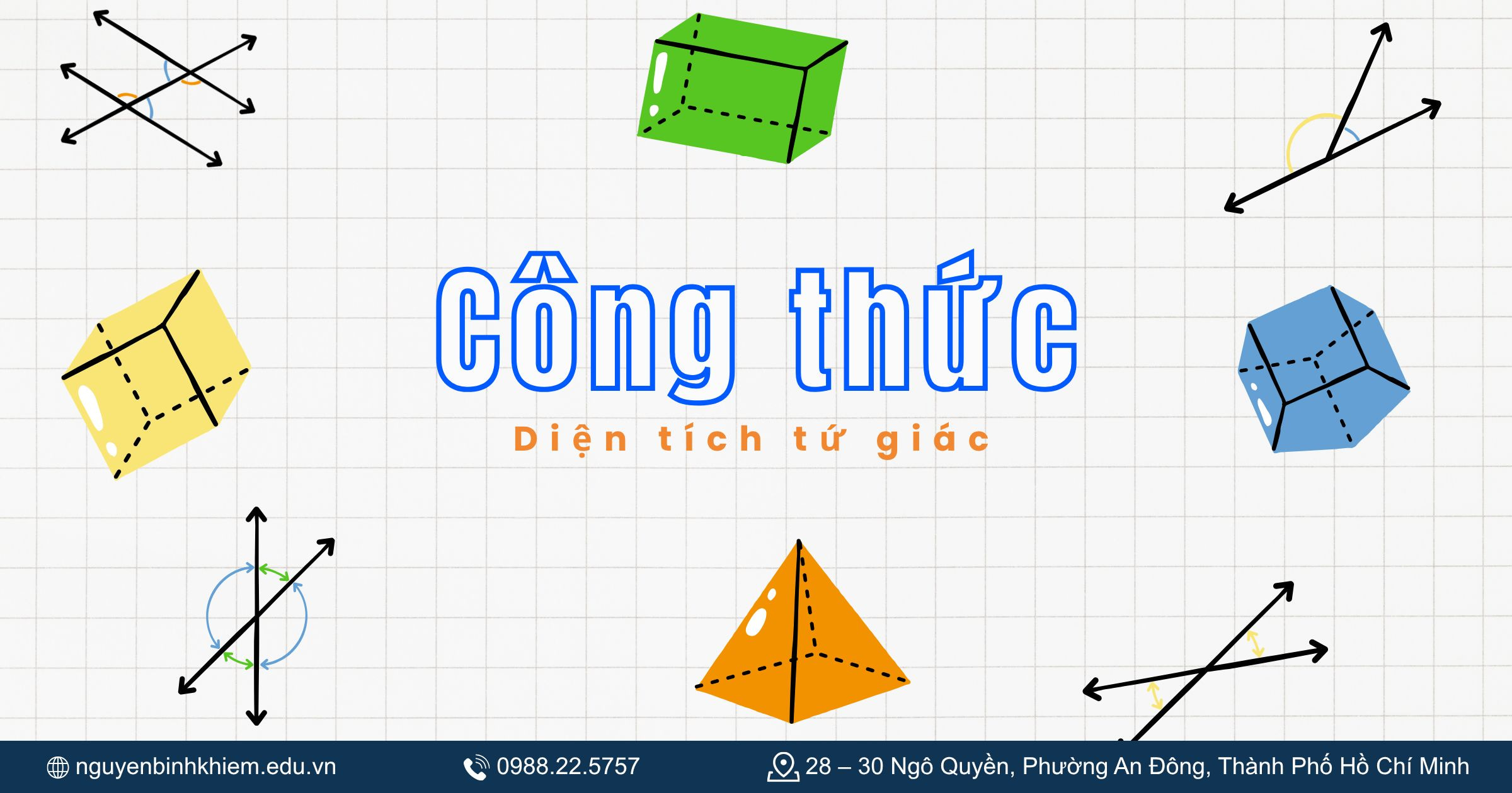 Công thức diện tích tứ giác