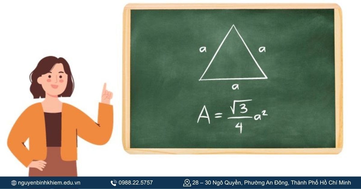 Tính nhanh diện tích tam giác đều