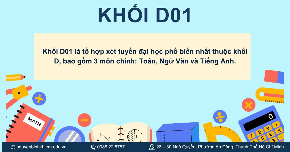 D01 gồm những môn nào