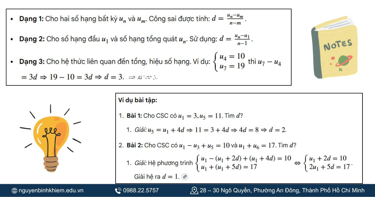 Dạng 2_ Tìm công sai của cấp số cộng