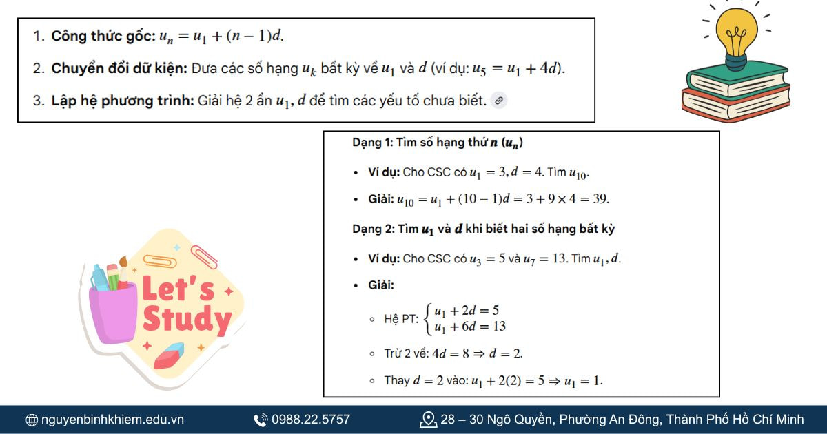 Dạng 3_ Tìm số hạng của cấp số cộng.